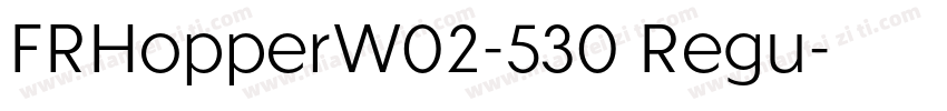 FRHopperW02-530 Regu字体转换